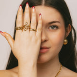 Coiled Serpent Textured Gold Wrap Ring