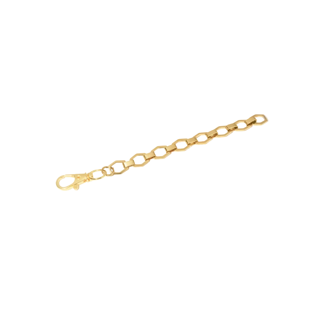 Gold chain on a white background