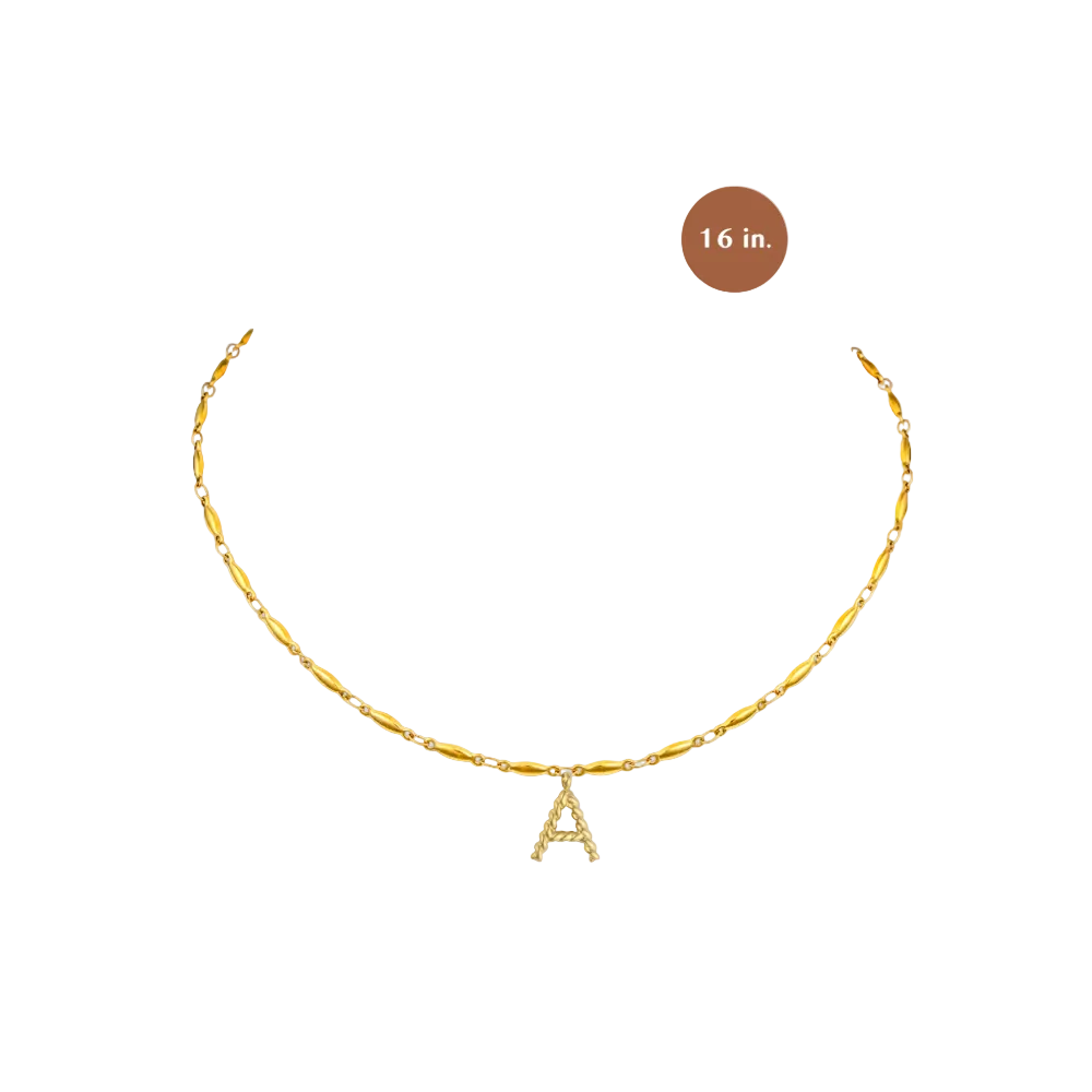 Initial Custom Charm Necklace (Gold)