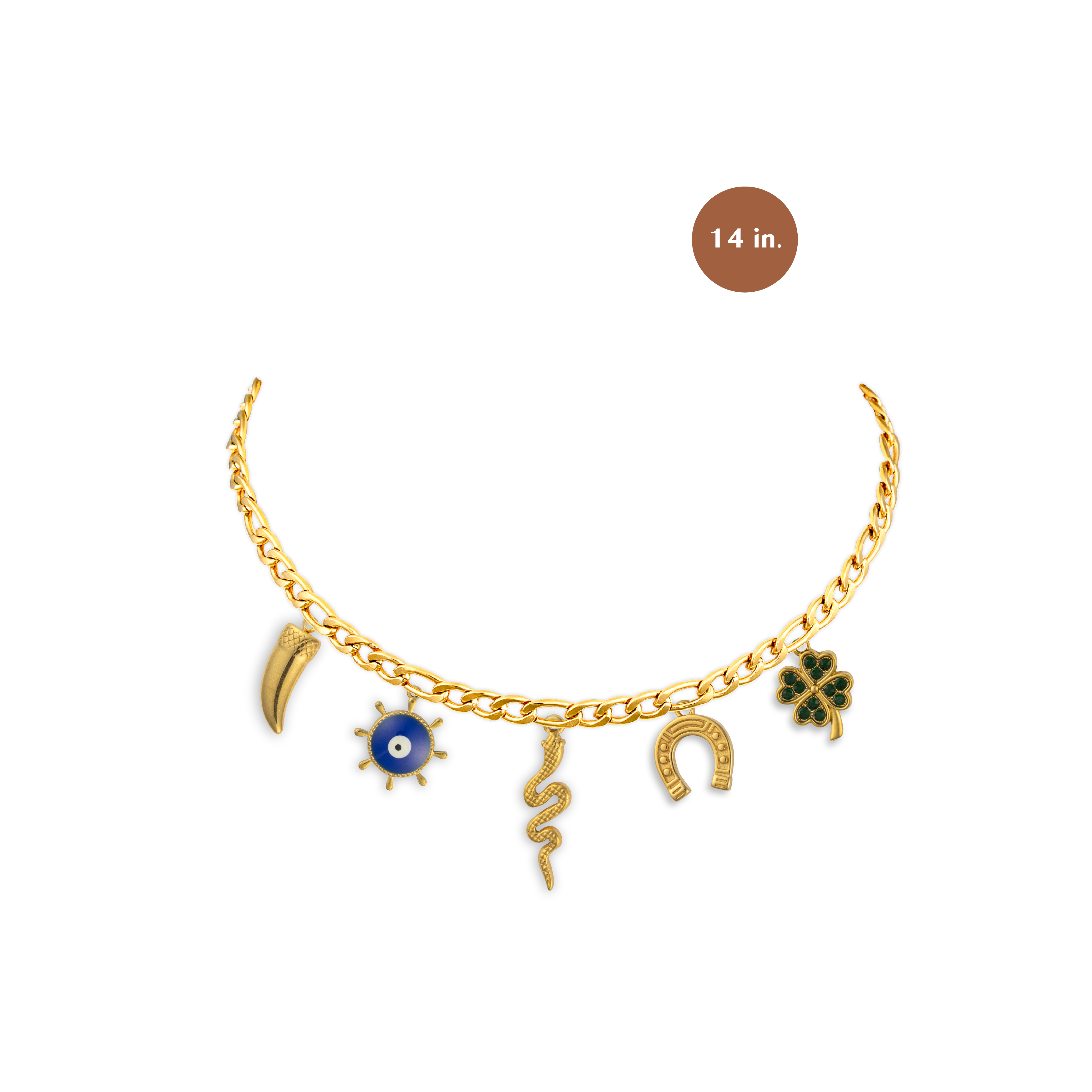 Lucky Me Gold Charm Necklace