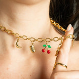 Cravings Gold Charm Necklace