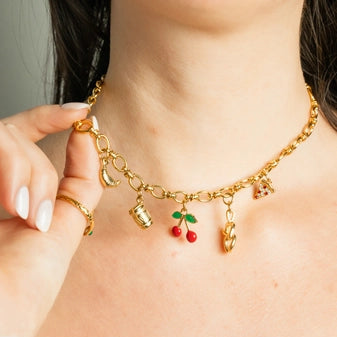 Cravings Gold Charm Necklace