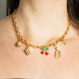 Cravings Gold Charm Necklace