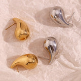 Paula Earrings - Water Drop Stud Earrings (Silver)