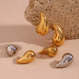 Paula Earrings - Water Drop Stud Earrings (Silver)