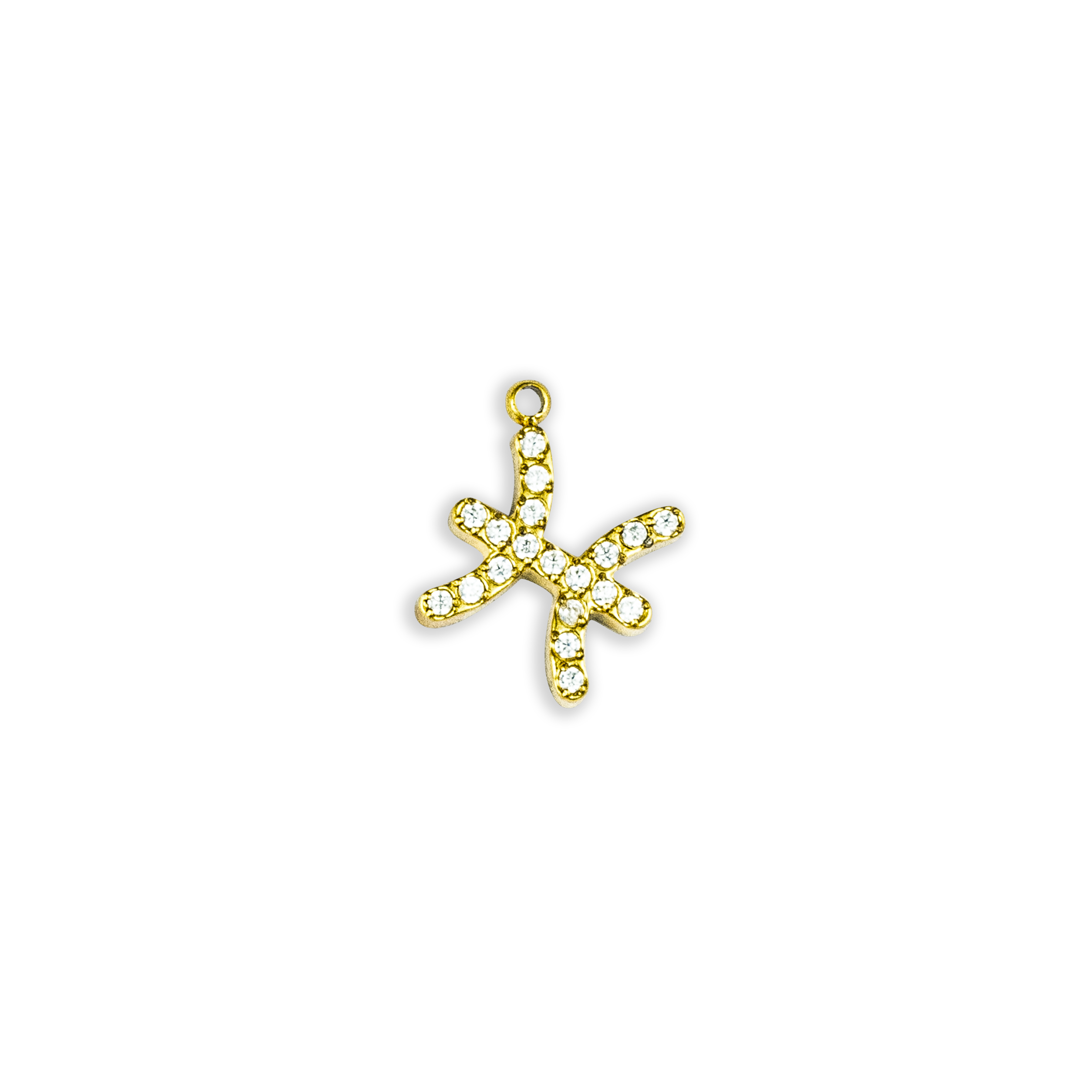 Gold Rhinestone Pisces