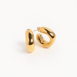 Bianca Earrings - Gold Plated Stainless Steel Hoop Earrings (Silver)