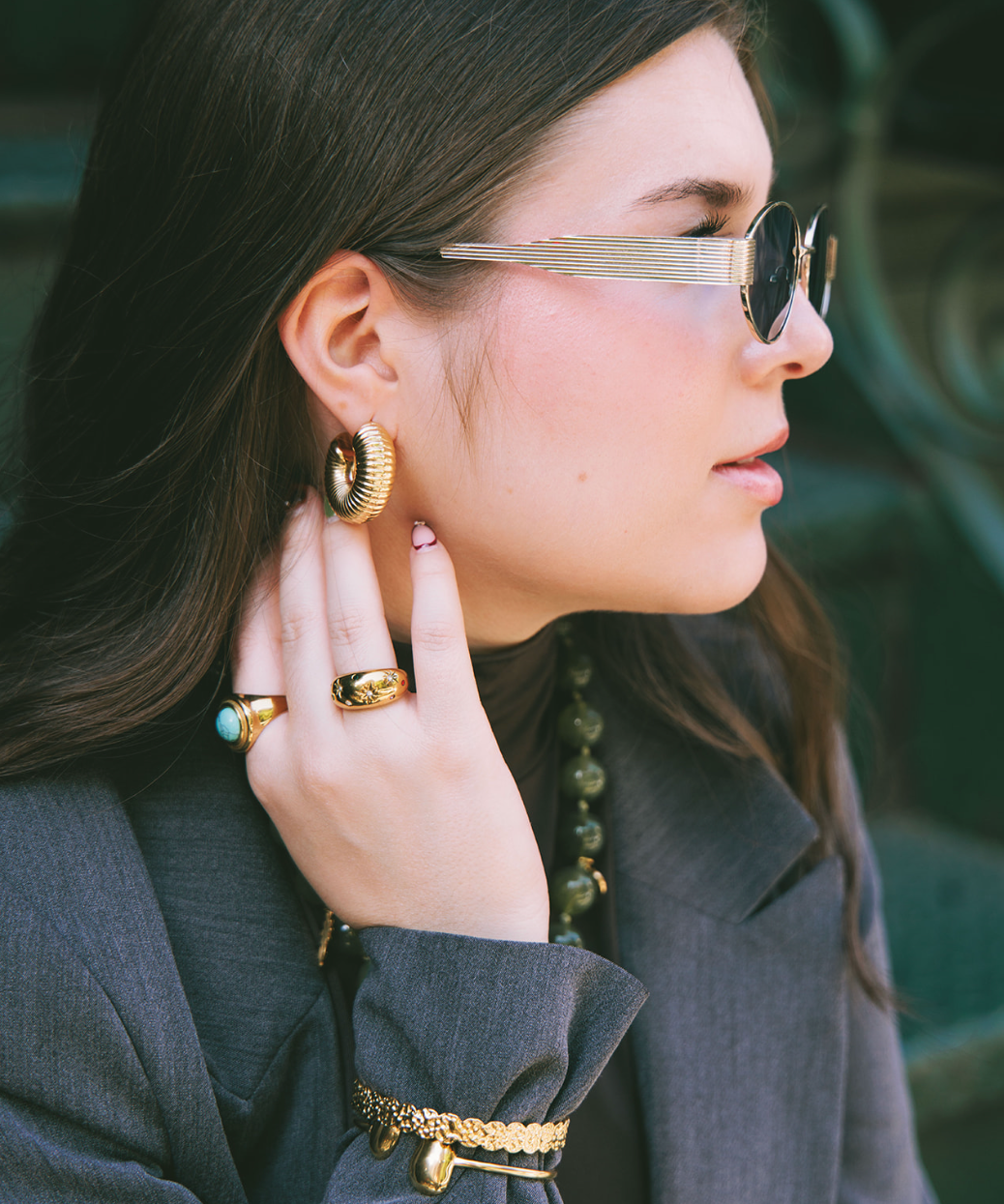 Esmeralda Earrings -18k Gold Plated Earrings
