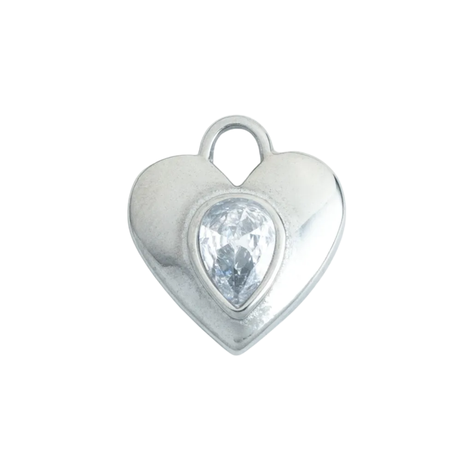 Silver Zirconia Heart