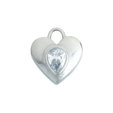 Silver Zirconia Heart
