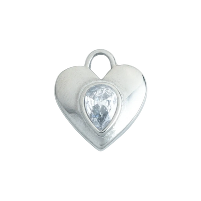 Silver Zirconia Heart