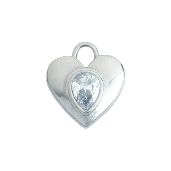 Silver Zirconia Heart