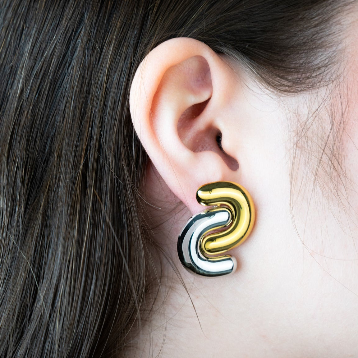 Two-Tone Sculptural Studs