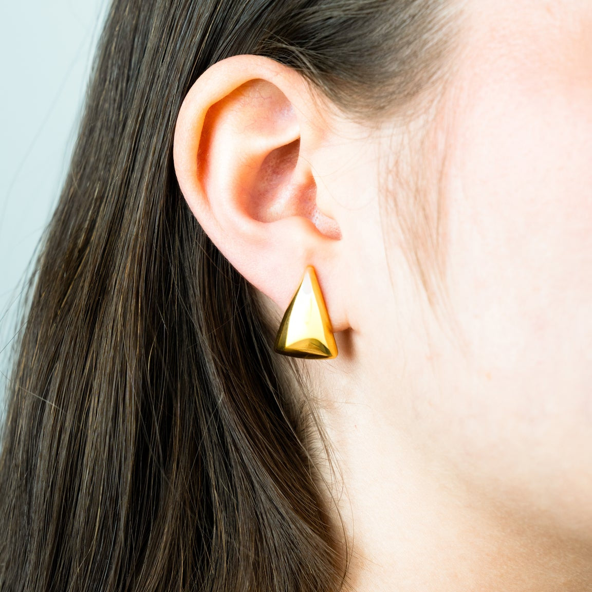 Gold Pyramid Studs