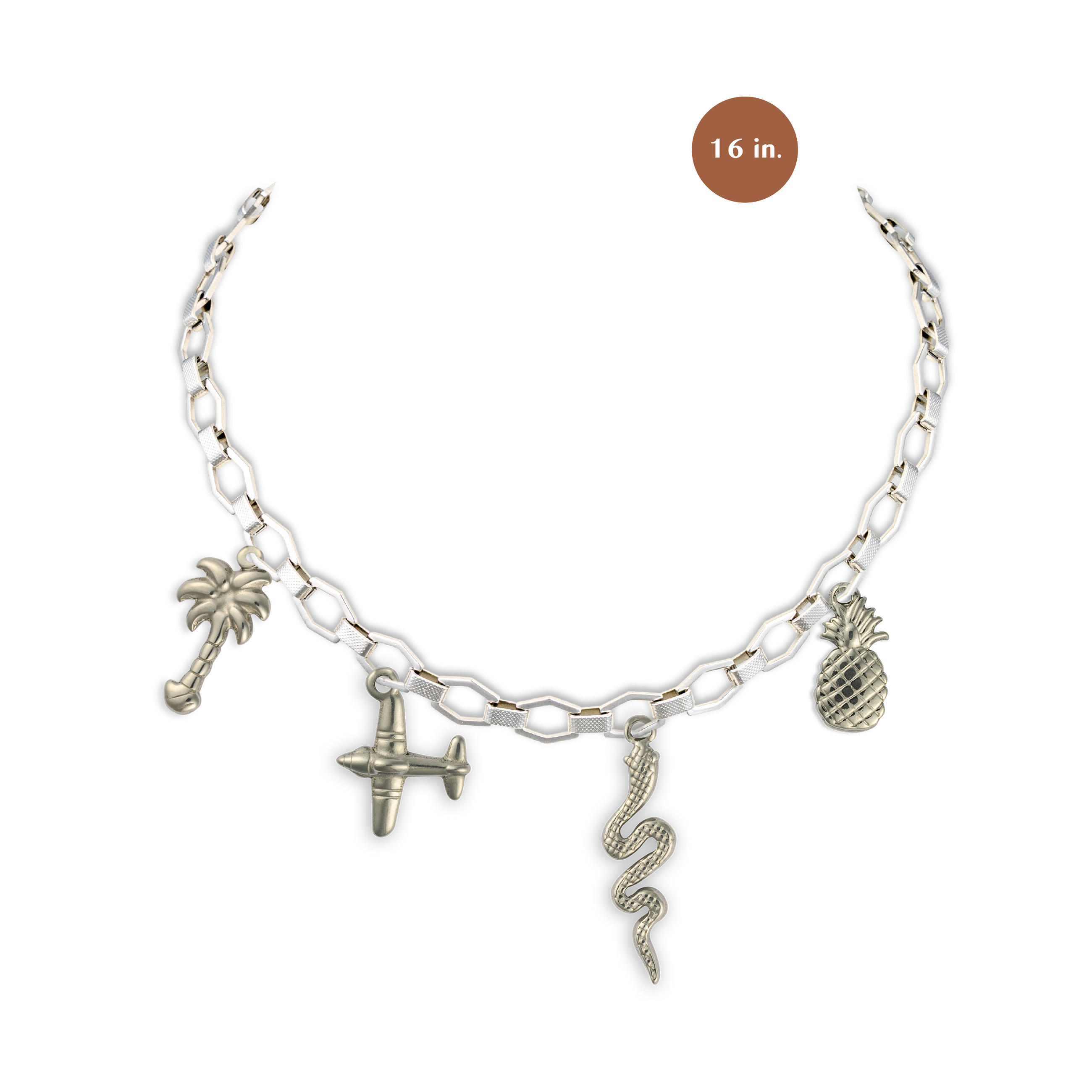 Tropical Paradise Silver Necklace