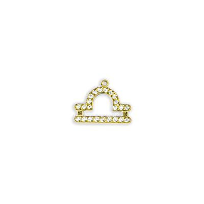 Gold Rhinestone Libra