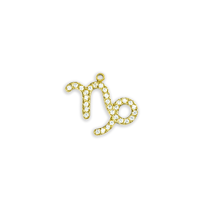 Gold Rhinestone Capricorn