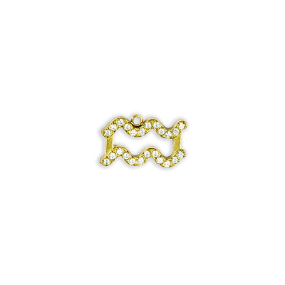 Gold Rhinestone Aquarius