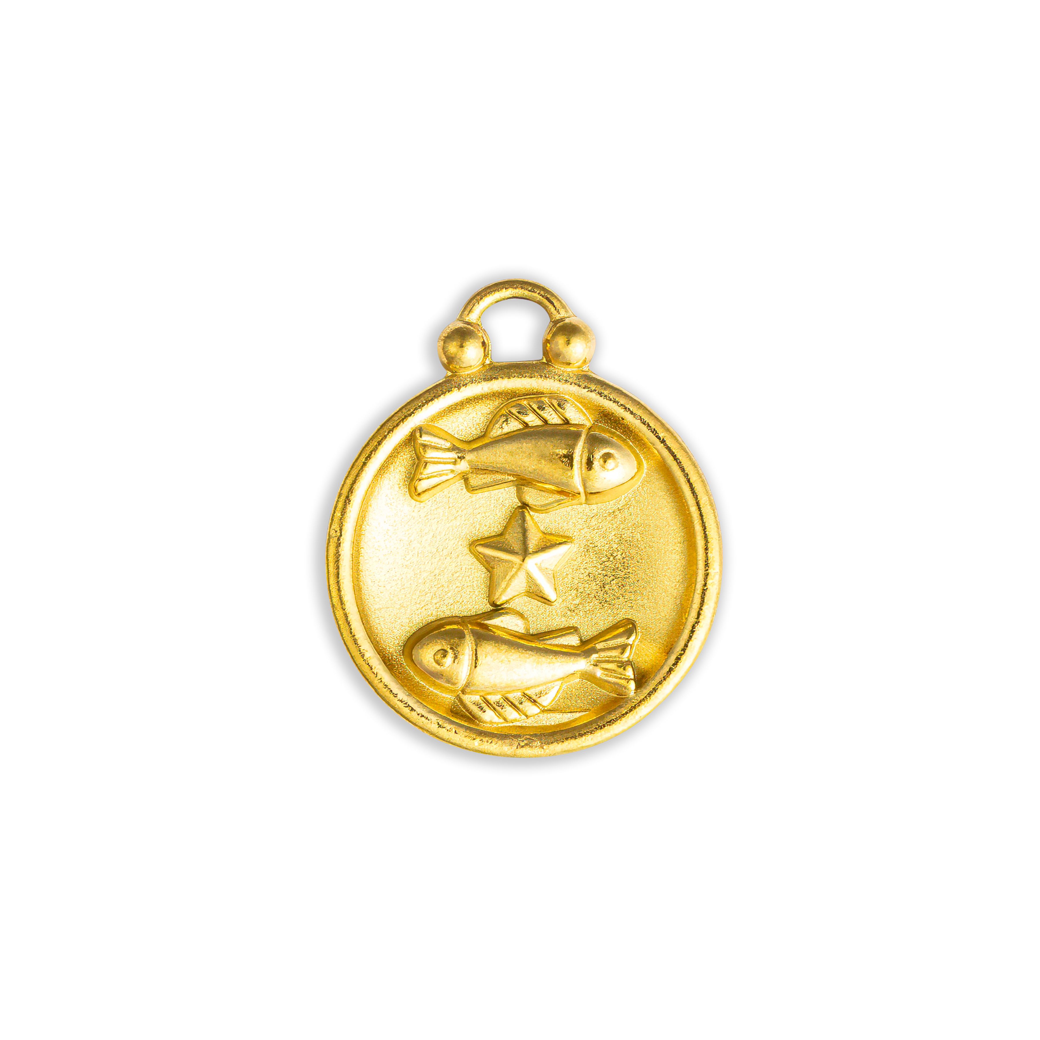 Gold Pisces Circle