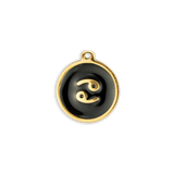Black & Gold Zodiac Charm