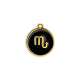 Black & Gold Zodiac Charm