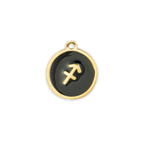 Black & Gold Zodiac Charm