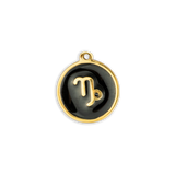 Black & Gold Zodiac Charm