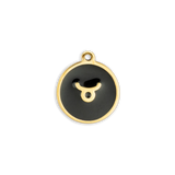 Black & Gold Zodiac Charm
