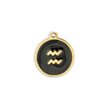 Black & Gold Zodiac Charm