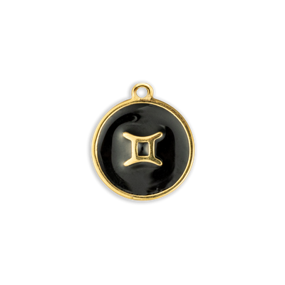Black & Gold Zodiac Charm