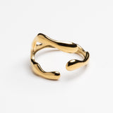 Fluid Molten Gold Open Bypass Ring
