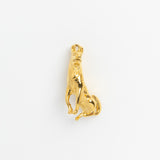 Gold Charm Sitting Cat