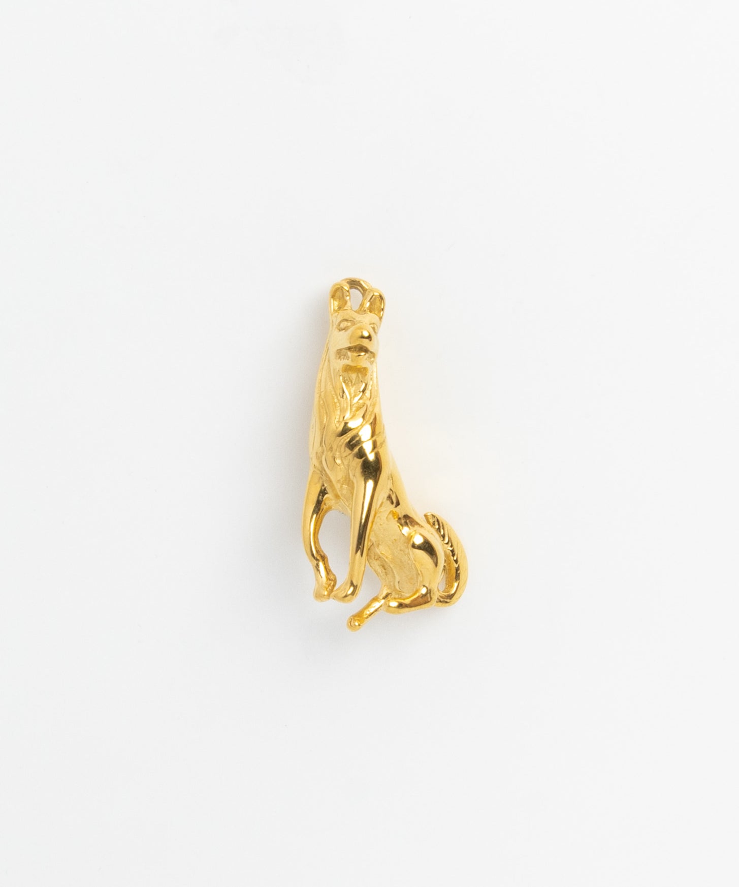 Gold Charm Sitting Cat