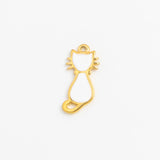 Gold Charm White Cat II