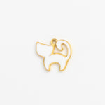 Gold Charm White Cat III