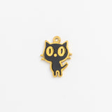 Gold Charm Black Cat