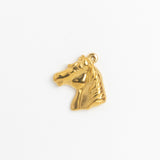 Gold Charm Horse Head