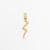 Gold Charm Textured Snake