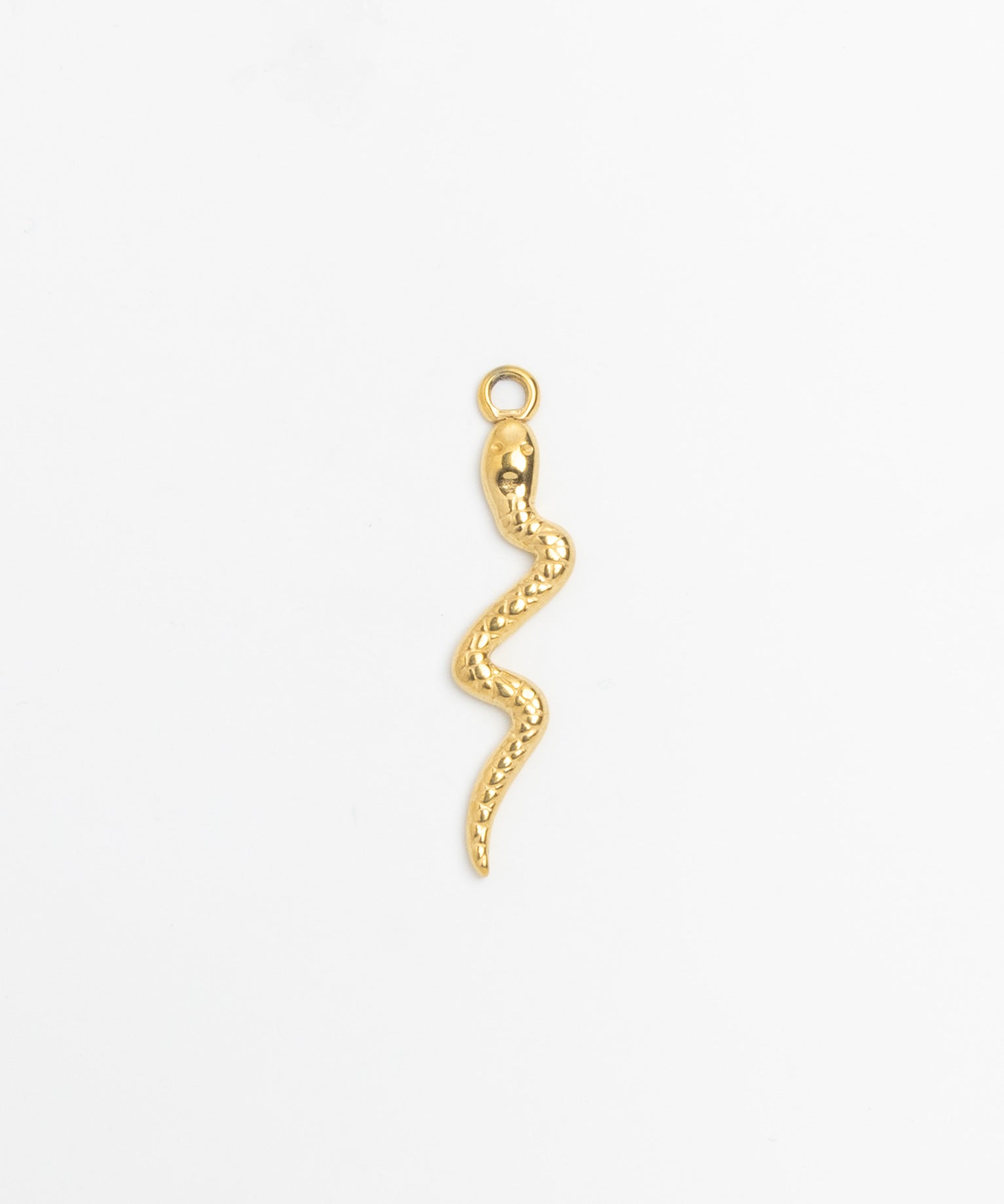 Gold Charm Textured Snake