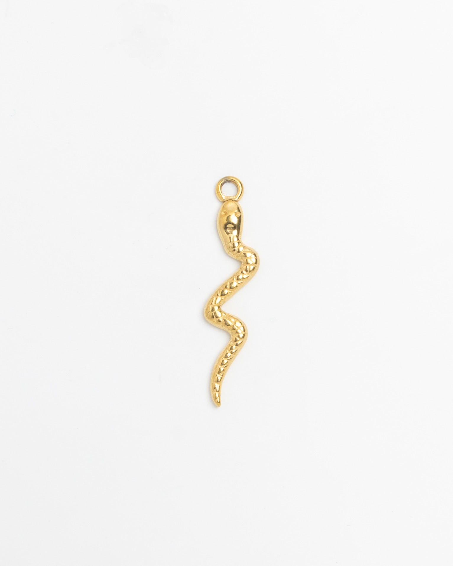 Gold Charm Textured Snake