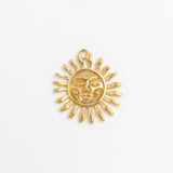 Gold Charm Sun Face