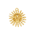 Gold Charm Sun Face