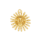 Gold Charm Sun Face