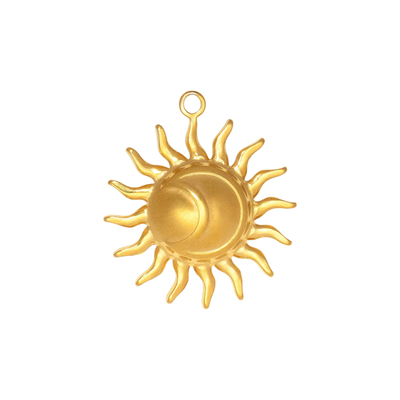 Gold Charm Sun and Moon