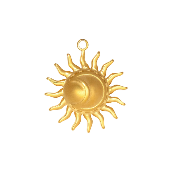 Gold Charm Sun and Moon