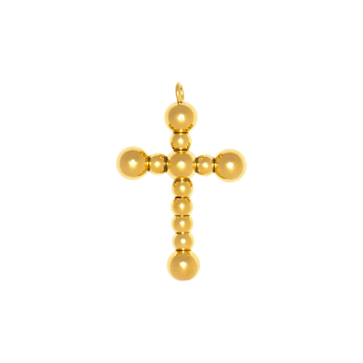 Gold Charm Beaded Cross