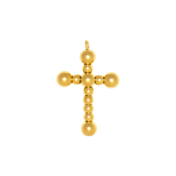 Gold Charm Beaded Cross
