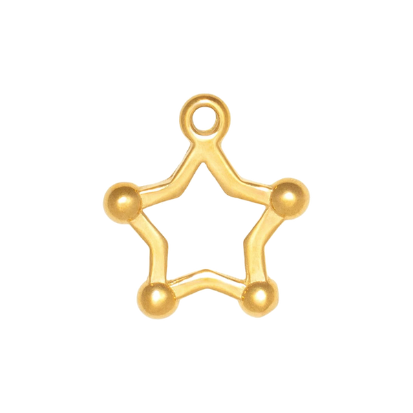 Gold Charm Star Outline