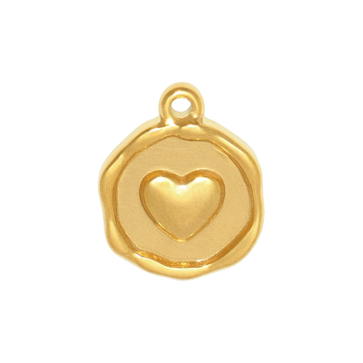 Gold Charm Heart Seal