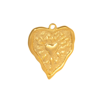 Gold Charm Sacred Heart Coin